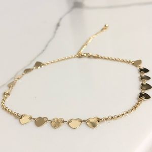 18knGold Gold Filled Heart Anklet/Bracelet